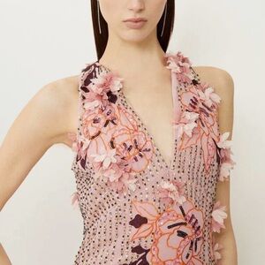 Karen Millen Pink Floral Embellished Dress